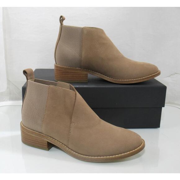 Eileen Fisher Rhlan Booties Ankle Boots Tumbled Nubuck Earth - Picture 4 of 7